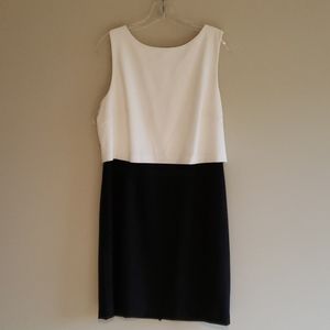 Ivanka Trump black and white sheath dress 512